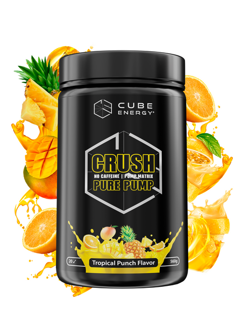 Cube Energy Pump Booster, Crush Pure Pump im Geschmack Tropical Punch 560g